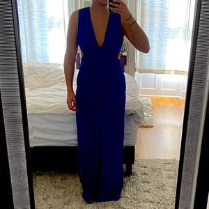 NWT Aidan Maddox Crepe Column Gown